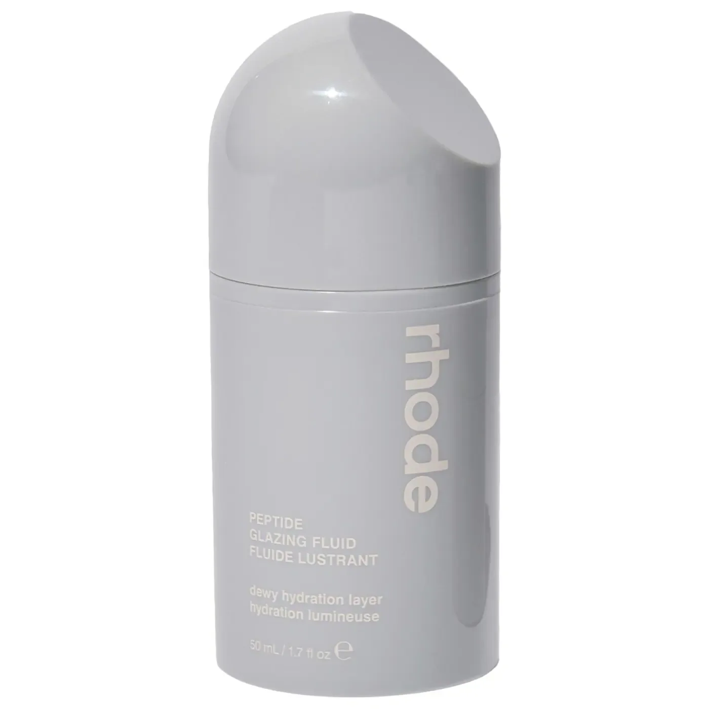 Frasco de Rhode Peptide Glazing Fluid sobre fondo claro