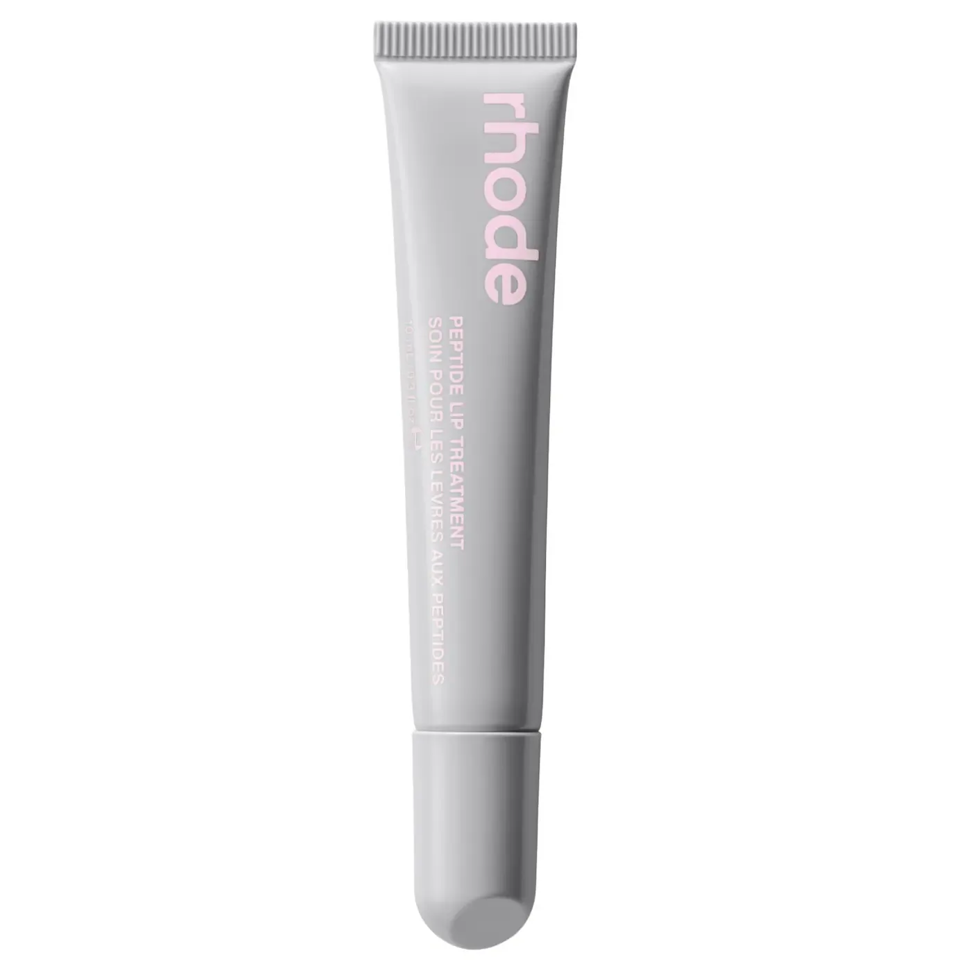 Pomo de Rhode Peptide Lip Treatment sobre fondo claro